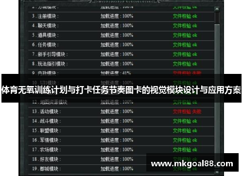 体育无氧训练计划与打卡任务节奏图卡的视觉模块设计与应用方案